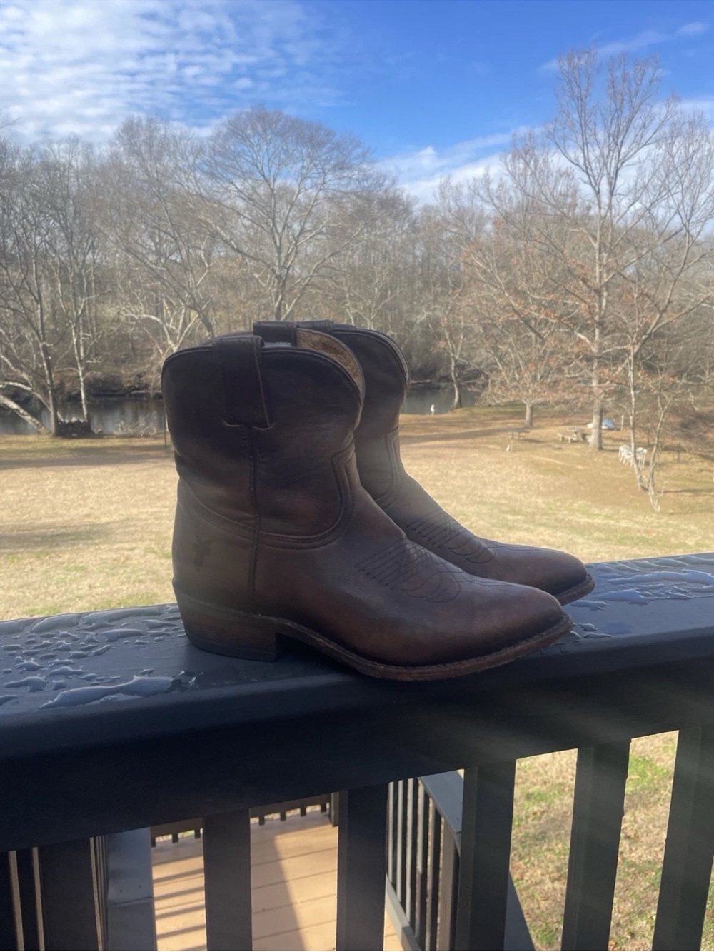 Frye Billy Pull-On Leather  Boots 7.5 $379 - Picture 6 of 13
